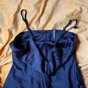 black satin dress